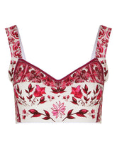 Majolica-print charmeuse top -  | Dolce & Gabbana