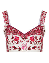 Majolica-print charmeuse top -  | Dolce & Gabbana