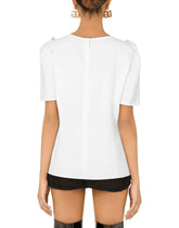 Short-sleeved cady top -  | Dolce & Gabbana