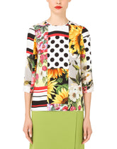 Patchwork charmeuse blouse -  | Dolce & Gabbana