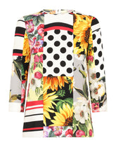 Patchwork charmeuse blouse -  | Dolce & Gabbana