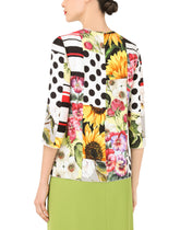 Patchwork charmeuse blouse -  | Dolce & Gabbana
