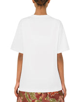 Jersey T-shirt with crystal DG embellishment -  | Dolce &amp; Gabbana