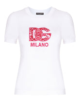 Jersey T-shirt with DG logo patch -  | Dolce & Gabbana