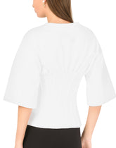 Jersey T-shirt with bustier details and DG embellishment -  | Dolce & Gabbana