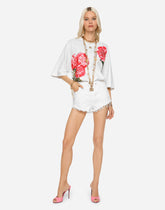 Jersey T-shirt with carnation patch -  | Dolce &amp; Gabbana