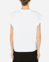 Interlock T-shirt with satin DG patch -  | Dolce &amp; Gabbana