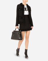 Interlock T-shirt with satin DG patch -  | Dolce &amp; Gabbana