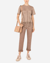 Corset T-shirt with laces and eyelets -  | Dolce &amp; Gabbana