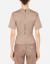 Corset T-shirt with laces and eyelets -  | Dolce &amp; Gabbana