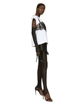 Jersey T-shirt with lace bustier detail -  | Dolce & Gabbana