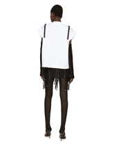 Jersey T-shirt with lace bustier detail -  | Dolce & Gabbana