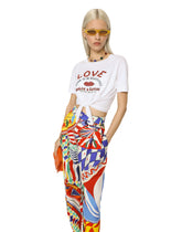 Cropped jersey T-shirt with knot detail -  | Dolce &amp; Gabbana