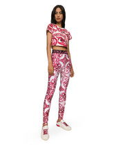 Cropped Majolica-print jersey T-shirt -  | Dolce & Gabbana