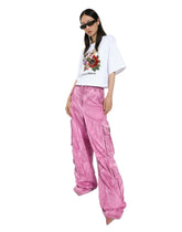 Jersey T-shirt with print and floral embroidery -  | Dolce & Gabbana