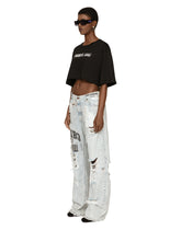 Cropped short-sleeved cotton jersey T-shirt with round neck DGVIB3 -  | Dolce &amp; Gabbana