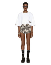 Cropped short-sleeved cotton jersey T-shirt with round neck DGVIB3 -  | Dolce & Gabbana