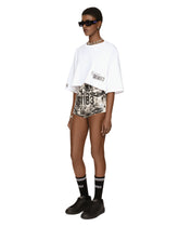 Cropped short-sleeved cotton jersey T-shirt with round neck DGVIB3 -  | Dolce & Gabbana