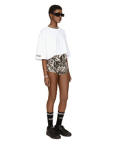 Cropped short-sleeved cotton jersey T-shirt with round neck DGVIB3 -  | Dolce & Gabbana