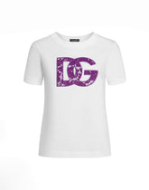 Jersey t-shirt with lace inlay -  | Dolce &amp; Gabbana