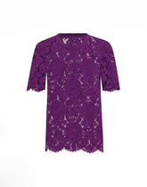 Short-sleeved Cordonetto lace T-shirt -  | Dolce &amp; Gabbana