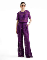 Short-sleeved Cordonetto lace T-shirt -  | Dolce &amp; Gabbana