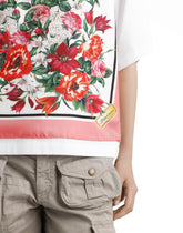 Short-sleeved t-shirt with silk foulard -  | Dolce &amp; Gabbana