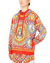 Jersey hoodie with Carretto print -  | Dolce & Gabbana