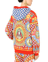 Jersey hoodie with Carretto print -  | Dolce & Gabbana