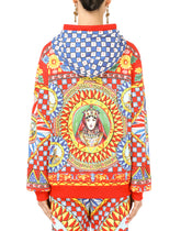 Jersey hoodie with Carretto print -  | Dolce & Gabbana