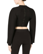 Technical jersey sweatshirt with bustier details -  | Dolce &amp; Gabbana