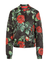 Rose-print quilted nylon bomber jacket -  | Dolce & Gabbana