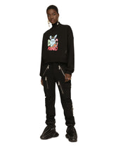Cropped sweatshirt with Gianpiero D’Alessandro print -  | Dolce & Gabbana