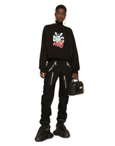 Cropped sweatshirt with Gianpiero D’Alessandro print -  | Dolce & Gabbana