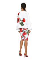 Jersey sweatshirt with poppy patch -  | Dolce & Gabbana