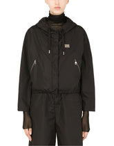 Technical fabric windbreaker with hood -  | Dolce &amp; Gabbana