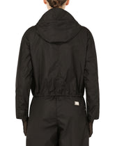 Technical fabric windbreaker with hood -  | Dolce &amp; Gabbana
