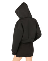 Technical jersey hoodie with crystal-embellished DG logo -  | Dolce & Gabbana