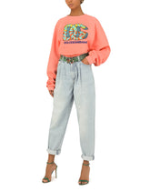 Cropped jersey sweatshirt with DG logo print -  | Dolce & Gabbana