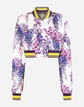 Jersey jacket with wisteria print -  | Dolce & Gabbana