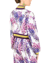 Jersey jacket with wisteria print -  | Dolce & Gabbana