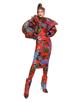Short meadow-print nylon down jacket -  | Dolce & Gabbana