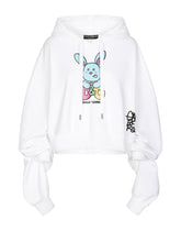 Cropped sweatshirt with Gianpiero D’Alessandro print -  | Dolce &amp; Gabbana