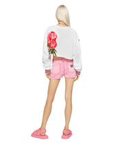 Jersey sweatshirt with carnation patch -  | Dolce & Gabbana