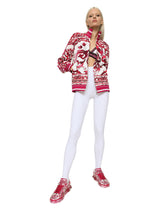 Zip-up cady sweatshirt with Majolica print -  | Dolce & Gabbana