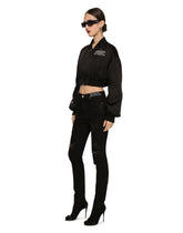 Short satin bomber jacket with DGVIB3 print -  | Dolce & Gabbana