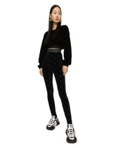 Short chenille sweatshirt with jacquard DG logo -  | Dolce &amp; Gabbana