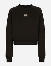 Technical jersey sweatshirt with Dolce&amp;Gabbana tag -  | Dolce &amp; Gabbana
