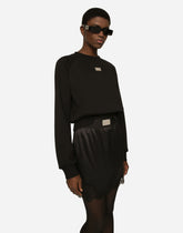 Technical jersey sweatshirt with Dolce&amp;Gabbana tag -  | Dolce &amp; Gabbana