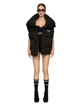 Sleeveless padded nylon down jacket with high neck DGVIB3 -  | Dolce & Gabbana